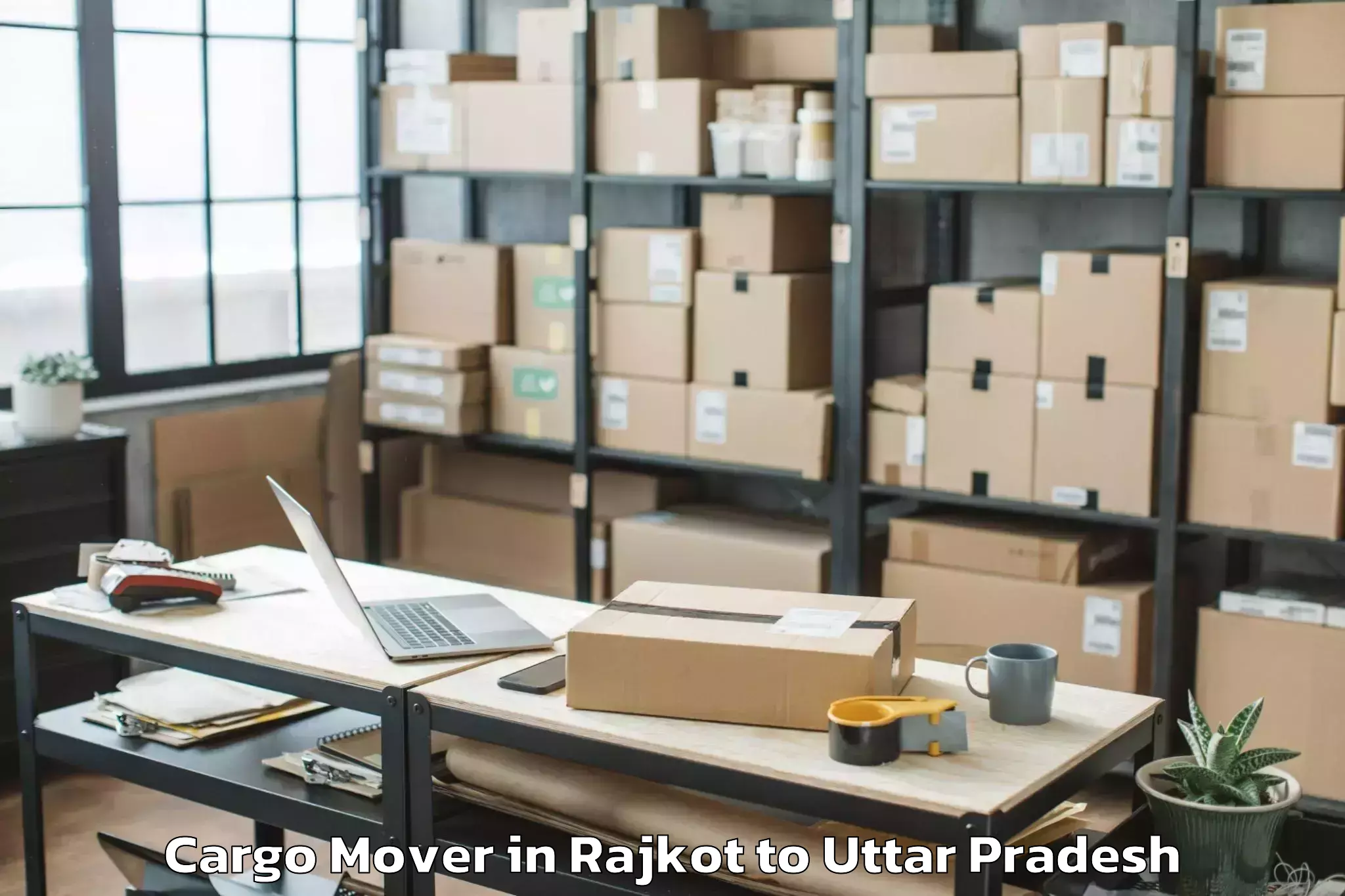 Reliable Rajkot to Gardens Galleria Mall Noida Cargo Mover